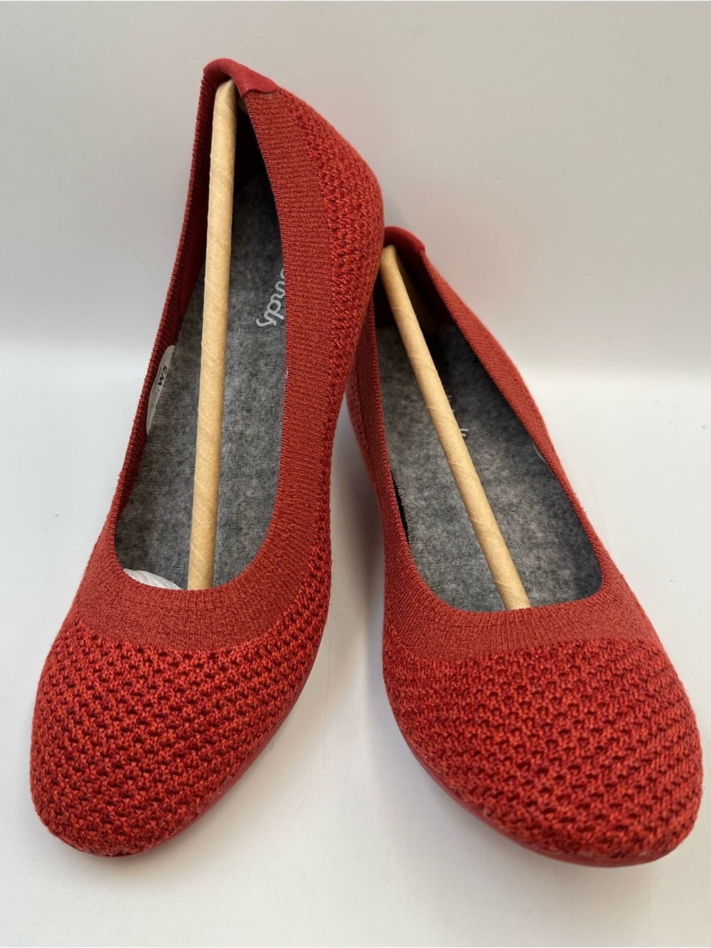 Allbirds Tree Breezers Pomegranate Slip On Knit Ballet Flat Womens 5 Cushioned